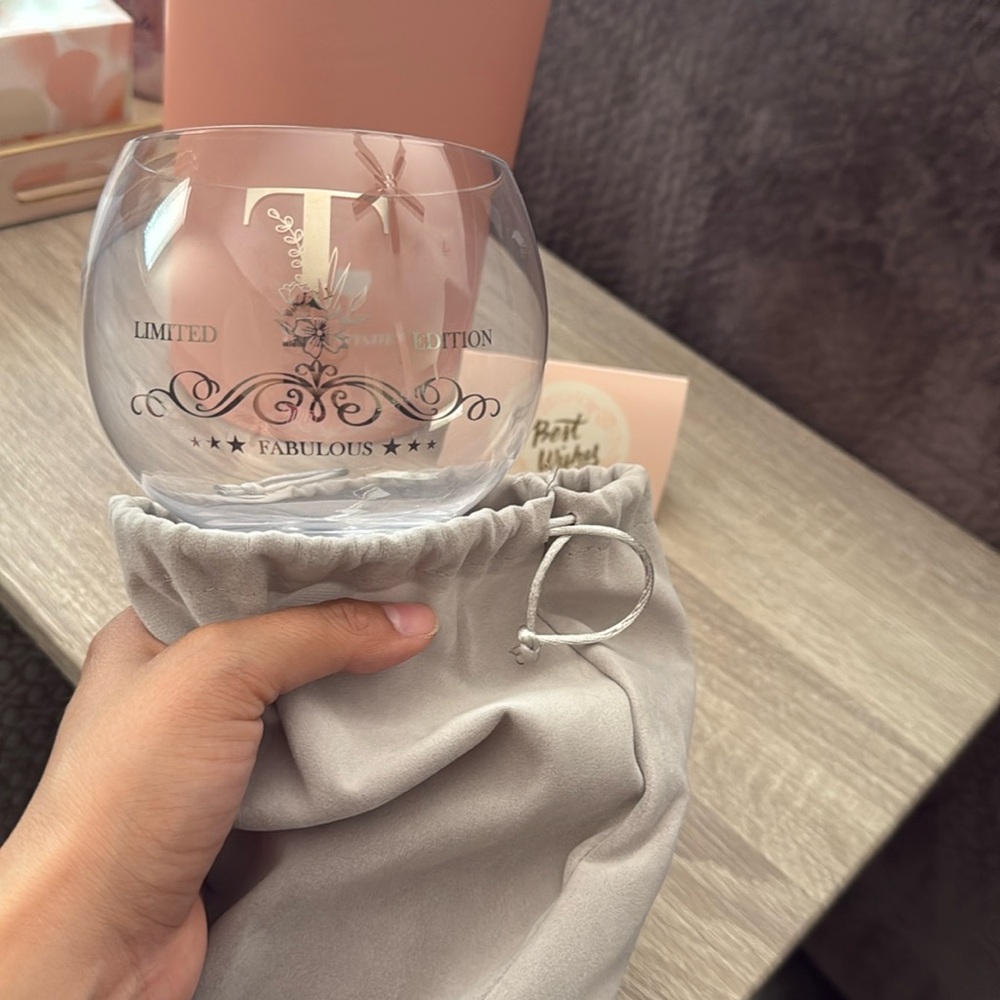 Wine Glass Limited Edition Letter T